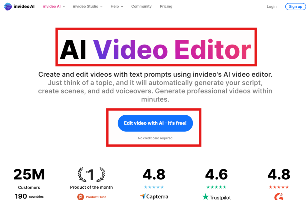 invideo ai video editor