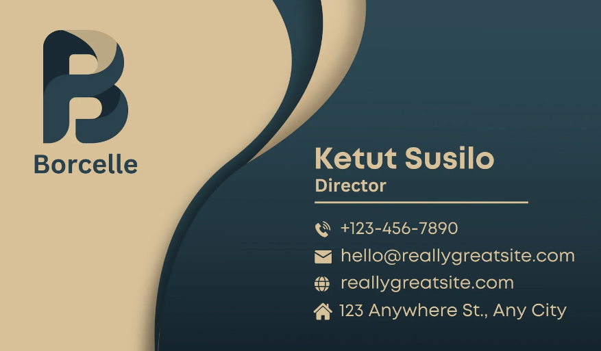 Business card example for the professional identity